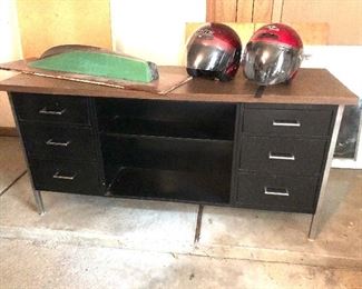 Office credenza very reasonably priced and two very nice helmets