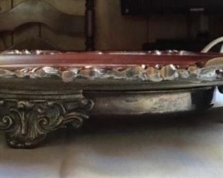 RARE Antique Eton Silver Inc Electric Warming Tray