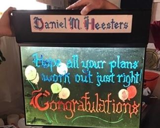 Vintage Backlit Display Sign Working