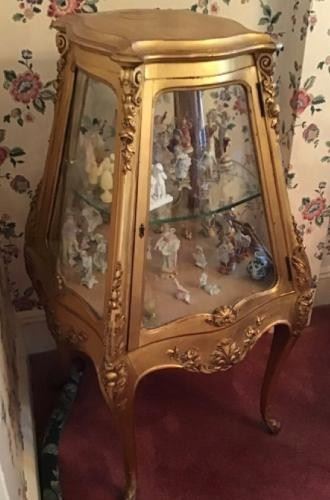 RARE Victorian Vitrine and Porcelain Figurine Collection