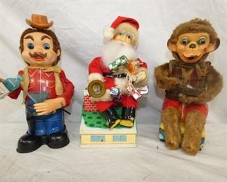 BO BUBBLE MONKEY,SHERRIF, SANTA 