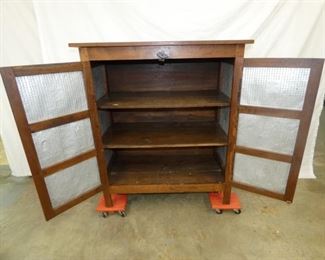 VIEW 2 INSIDE WALNUT PIE SAFE 