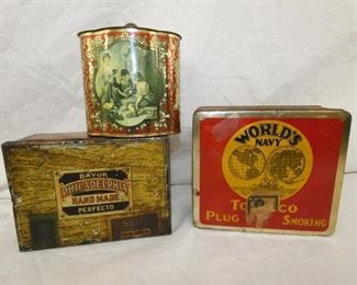 WORLDS NAVY, PHIL. TOBACCO TINS 