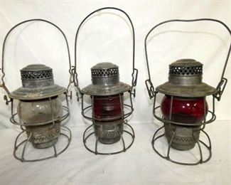 RR LANTERNS W/ RED GLOBES 