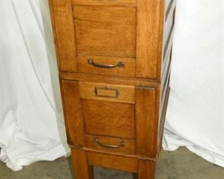 STACKING OAK FILE CABINET 