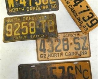 EARLY NORTH CAROLINA LIC. TAGS 
