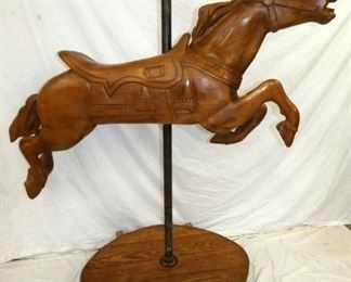 60X43 WOODEN HANDCARVED CAROUSEL 