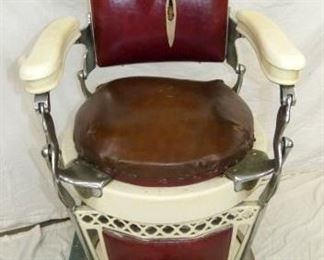 KOKEN PORC. BARBER CHAIR 