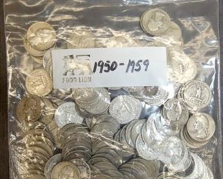 1950-1959 SILVER QUARTERS 