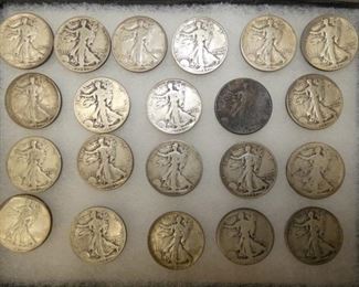 1936-1945 SILVER WALKING LIBERTY 
