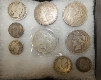 MORGAN, PEACE SILVER DOLLARS, ETC 
