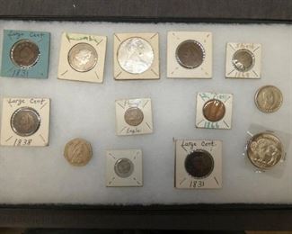 1800'S LG CENT, FLYING EAGLE,TROY OZ ETC