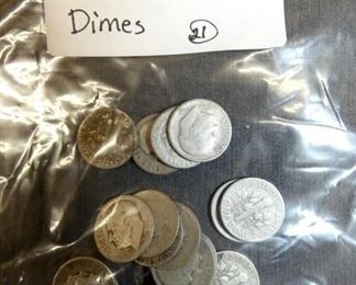 1940-1949 SILVER DIMES 