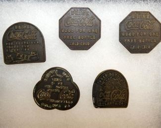 1915-16 COKE BRASS TOKENS ATLANTA GA 