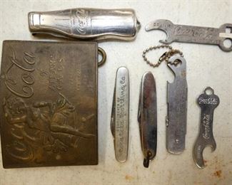COKE POCKET KNIVES,BUCKEL,OPENER 