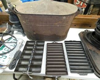 COPPER BOILER, STICK PANS 