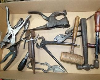 EARLY BLACKSMITH TOOLS AND OTHERS 