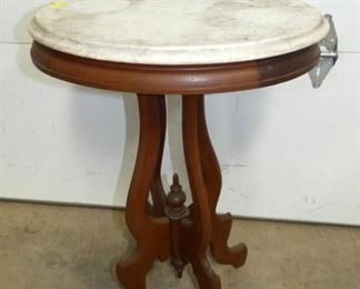 MARBLE TOP WANLUT TABLE 