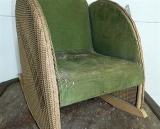 UNUSUAL CHILDS WICKER ROCKER 