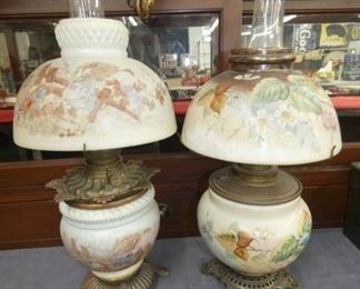 PARLOR LAMPS W/ SHADES 