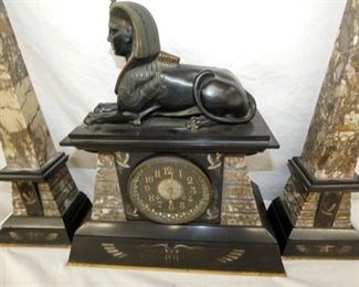 VIEW 2 CLOSEUP MARBLE CASE CLOCK 