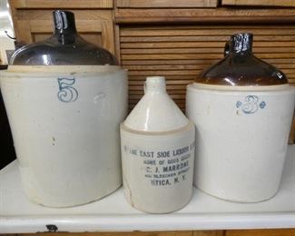 2,3,5G. STONEWARE JUGS 