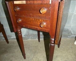 WALNUT 2 DRAWER DROPLEAF 