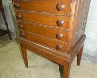 VIEW 2 4 DRAWER OAK SPOOL CABINET 