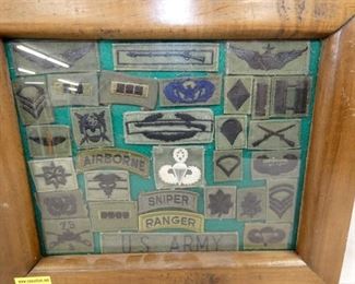 FRAMED US ARMY PATCHES 