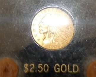 1909 $2 1/2 GOLD INDIAN HEAD 