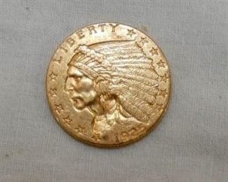 1925 GOLD $2 1/2 INDIAN HEAD 