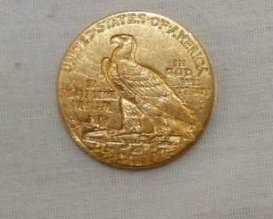 VIEW 2 BACKSIDE GOLD INDIAN HEAD 