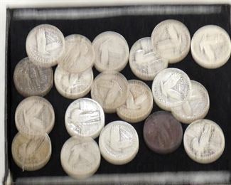 SILVER STANDING LIB. QUARTERS 