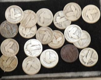 SILVER STANDING LIB. QUARTERS 