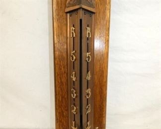 ORNATE HOTEL ELEVATOR FLOOR MARKER 