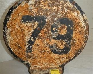 EARLY CAST 79 MARKER SIGN 