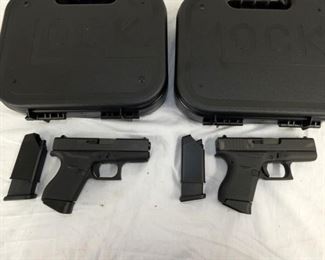 VIEW 2 GLOCKS W/ CONSECUTIVE NUMBERS 
