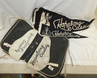 HOPALONG CASSIDY BANNERS, SADDLE BAGS 