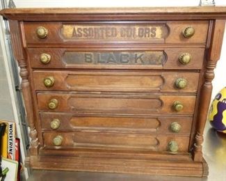 6 DRAWER J&P COATS SPOOL CABINET 