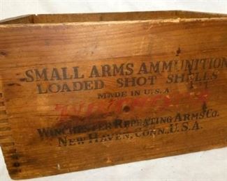 WINCHESTER 12GA. WOODEN AMMO BOX 
