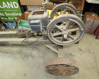 1 1/2 HP HIT AND MISS ENGINE W/CART 