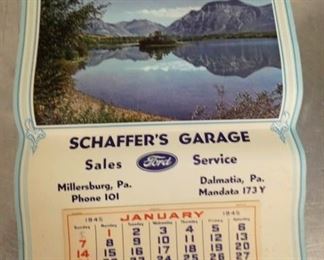 NOS 1945 FORD CALENDAR 