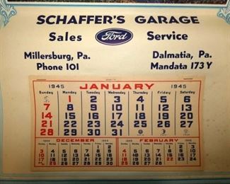 VIEW 2 1945 FORD CALENDAR W/FULL PAD 