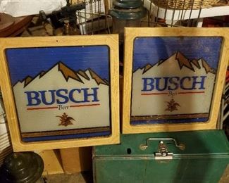 Busch Beer Advertising Plastic Signs