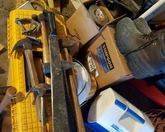 tool boxes, coolers, rubber work boots, tools, machetes, and much more!