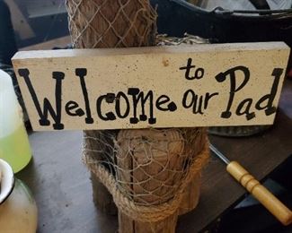 nautical look welcome yard art