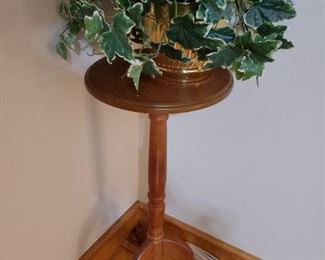 plant stand, silk leafy plant