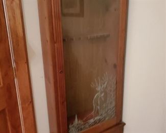 Etched Glass Gun Cabinet