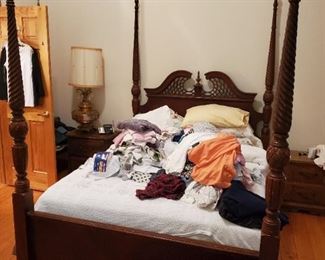 Four Poster Queen Bed.