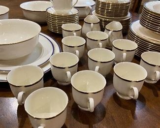 11 place settings of Lenox "Urban Twilight".  Also extra serving pieces available